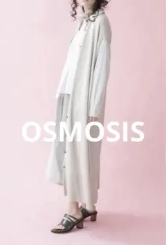 新品タグ付☆ OSMOSIS 切替アシンメトリーワンピース　ドッキング　切替