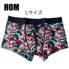 【新品】HOM オム ボクサーパンツ アンダーウェア L ハート柄 カラフル