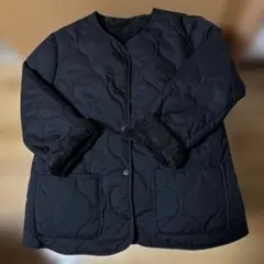 韓国風無地ラムウールキルティングダウンコート