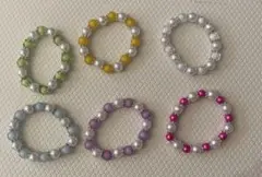 プライズ品　ビーズアクセサリーブレスレット6色セット