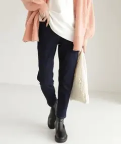 新品✨】GLOBAL WORK ウツクシルエットデニムスリムパンツ M 濃紺