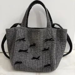 Gypsohila リボン トートバッグ グレー - メルカリ