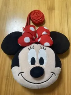 ミニーマウス　顔型ポーチ　ポシェット