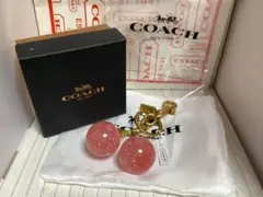 期間限定未使用コーチCOACH ピンク チェリー キーホルダー本物