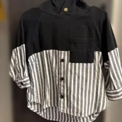 ブランシェス　branshes フード付き　ストライプ　トップス　90