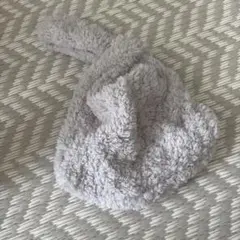 ハンドメイド　ワンハンドル　お散歩バッグ　ライトグレー　エコファー　ファーバッグ