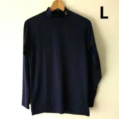 チャンピオン モックネックロングスリーブ L ネイビー
