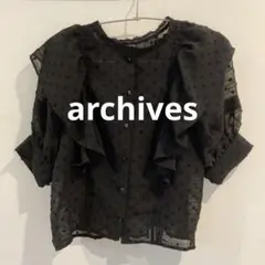 archives シースルーブラウス パフスリーブ レース 黒のサムネイル