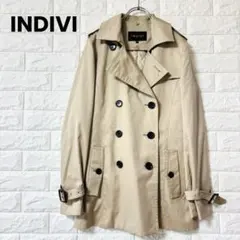 インディヴィビ トレンチコート ベージュ ライナー付き 36 シンプル 2way