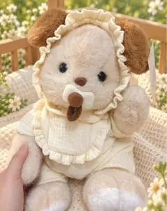 ハンドメイド ぬいぐるみ アーティストベア テディベア 白熊ちゃん