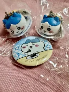 くら寿司ちいかわコラボ ハチワレ フィギュア 缶バッジ ビッくらポン