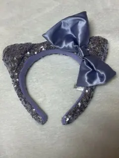 紫色 スパンコール キティちゃんカチューシャ