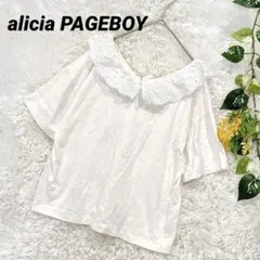 ページボーイ◆半袖 Tシャツ カットソー 綿 フリル カジュアル ベージュ 夏