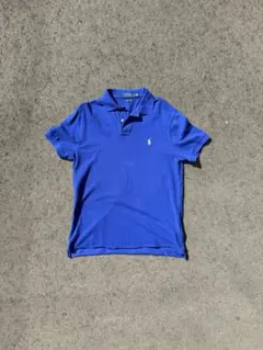 00s POLO Ralph Lauren 青 ポロシャツ　M