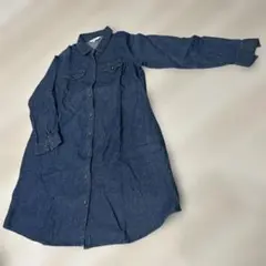 a.i.n デニムシャツワンピース　マタニティー　 綿100% クロスプラス