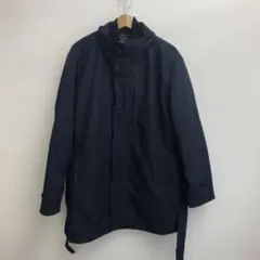 UNIQLO ネイビー フード付き ステンカラーコートのサムネイル