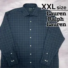 LAUREN RALPH LAUREN　長袖シャツ　XXL　グリーン　チェック柄