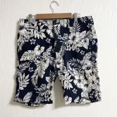 ジャーナルスタンダード　綿　麻　ボタニカル柄　アロハ　総柄　ショートパンツ　M