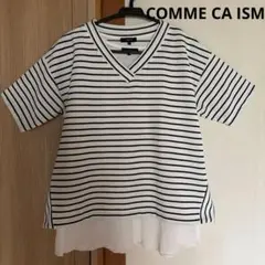 COMME CA ISM☆重ね着トップス(11号)ボーダー