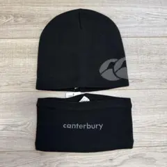 canterbury ニット帽・ネックウォーマー セット ブラック