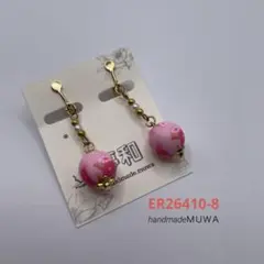 イヤリング　和玉　和柄ビーズ　アクセサリー