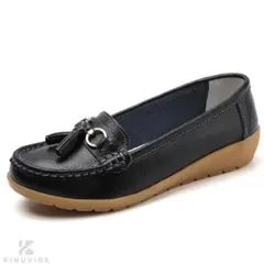 本革 ぺたんこ ローファー 可愛い シューズ モカシン カジュアル レディース