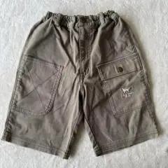 DOG DEPT サイズ120ハーフパンツ　ワークパンツ　カーキ　ウエストゴム
