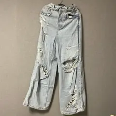 ZARA ダメージ加工 デニムジーンズ EUR34