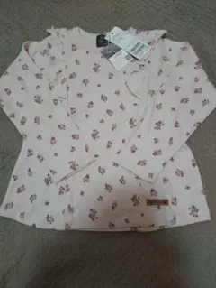 プティマイン　オーガニックコットン　長袖ロンT　花柄　90