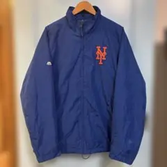 MAJESTICマジェスティック★MLBニューヨークメッツナイロンジャケット青