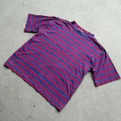 90s 総柄 ボーダー T