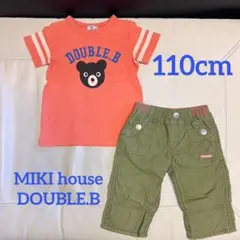 週末SALE❣️美品❣️ミキハウス　Tシャツ& 折り返しパンツ上下セット