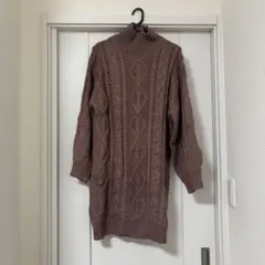 one after another NICE CLAUP ニットワンピ　ピンク