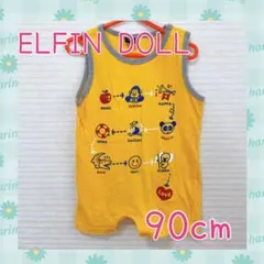 ELFIN　DOLL　タンクトップロンパース　90ｃｍ　しりとり柄