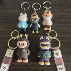 海外大人気ラブブキーホルダー 5個セット 動物キャラクター