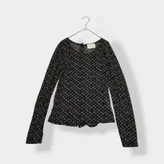 ZARA BASIC ザラベーシック ペイズリー柄 総柄 シアー カットソー Mのサムネイル
