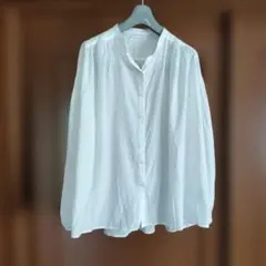 AMERICAN HOLICホワイト バンドカラー シャツ 長袖