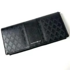 【新品】最終！パトリックコックス　キングス　ユリ柄　長財布　コーラル　黒財布 PATRICK COX - 【新品】最終！パトリックコックス キングス ユリ柄 長