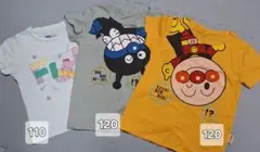 アンパンマンTシャツ 110/120サイズ 3枚セット