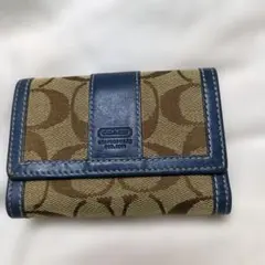 COACH シグネチャー 三つ折り財布 デニム×レザー COACH 三つ折り財布 デニム レザー - メルカリ