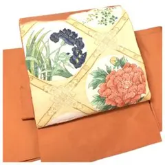 京の宴 御所車 鶴 菊 松 藤の花 正絹 袋帯 二重太鼓 作り帯 2025年最新】作り帯 二重太鼓の人気アイテム - メルカリ