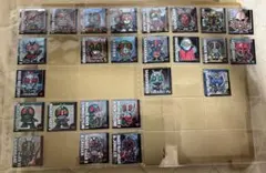 SD仮面ライダー スナック 封入メタリックシール25枚セット。