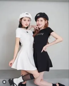 ❤️ダーリッチ❤️新品未使用❣️ロゴカットミニワンピース（BLACK）