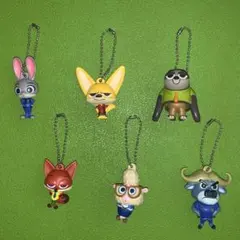 ズートピア　プラプラマスコット　キーホルダー　フルコンプ　6種類　ガチャ　大人気