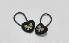 Black Heart Ribbon♡2個セット