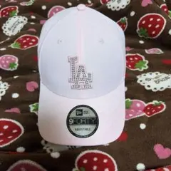 【美品】New Era 9FORTY LA キャップ ピンク ホワイト