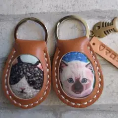 ねこ　ハンドメイドキーホルダー
