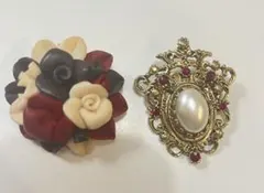 凡*人様 ブローチ（昭和レトロ）２つ
