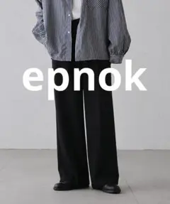 epnok きれいめ/モード 実寸M相当 黒スラックスのサムネイル
