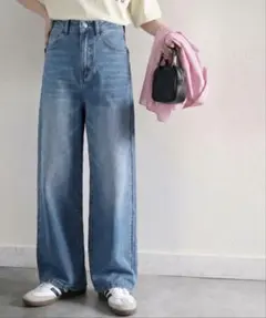 ライトブルーワイドレッグデニムパンツ　classical elf Ｓサイズ
